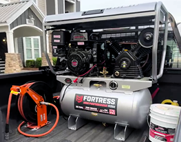 Mobile tire service truck on site